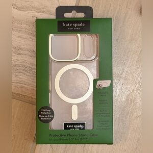 Kate Spade Clear and Gold MagSafe iPhone 16 PRO Case